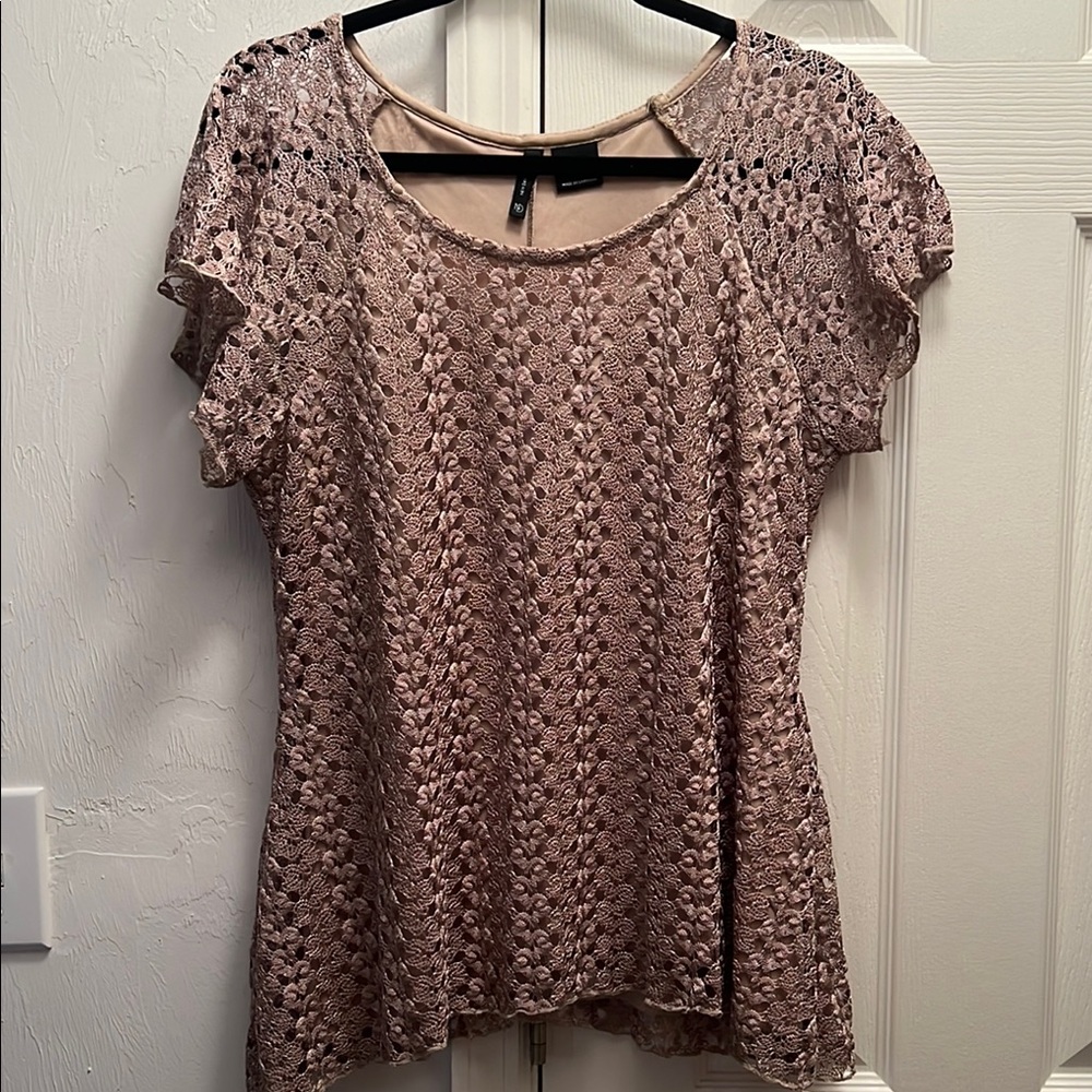 Elegant Lace Women’s Top - Pink